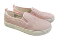 Youth Size 4 - Cat & Jack Pink Sparkle Slip-On Canvas Sneakers