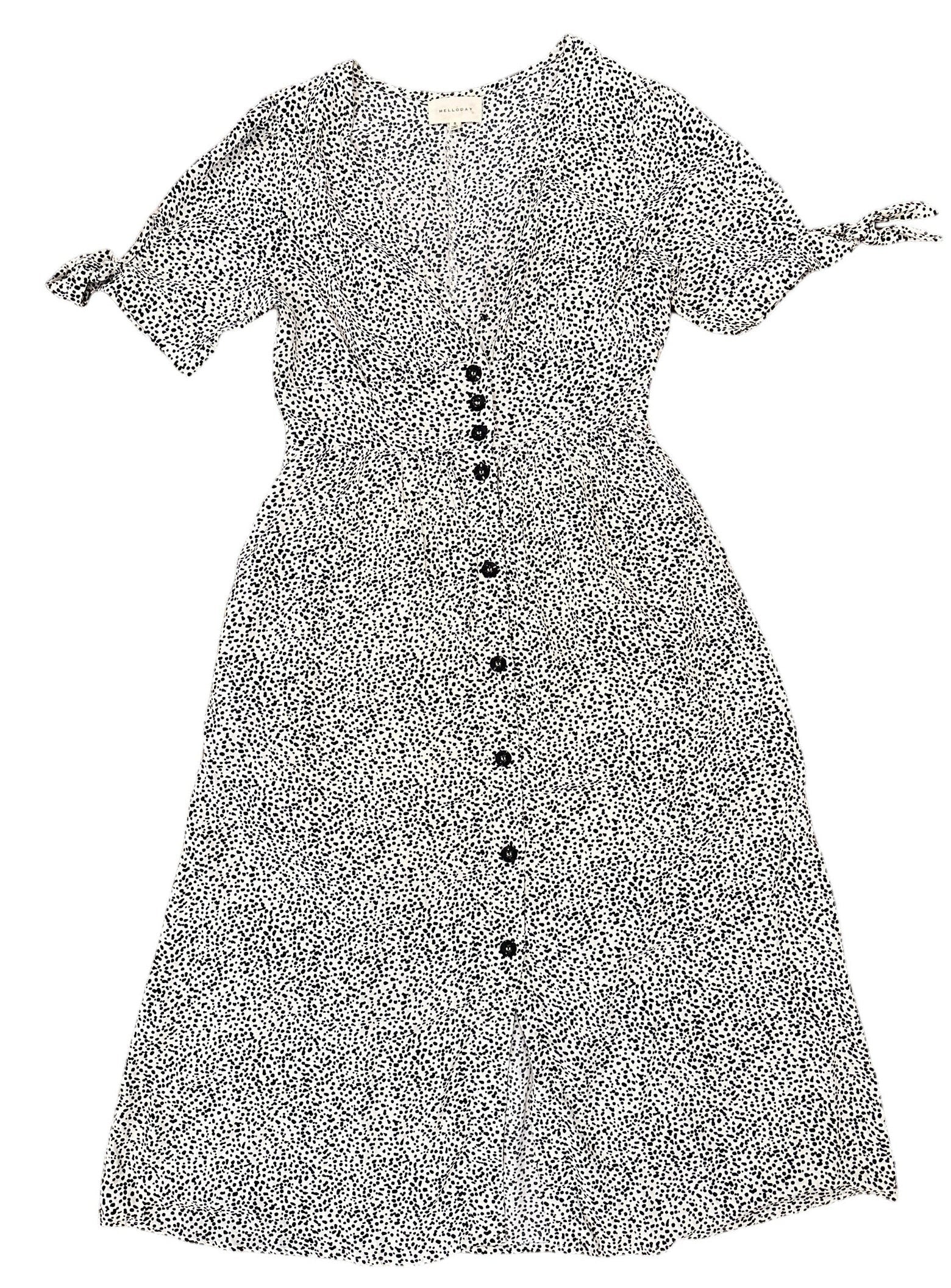 Size Small - Melloday Black Dot Dress