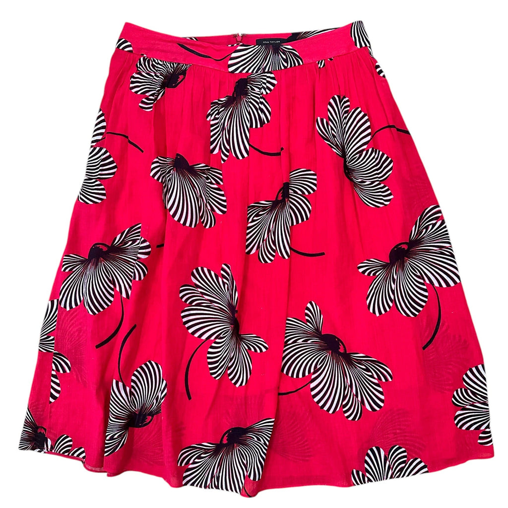 Size 14 - Ann Taylor Zebra Poppy Maxi Skirt