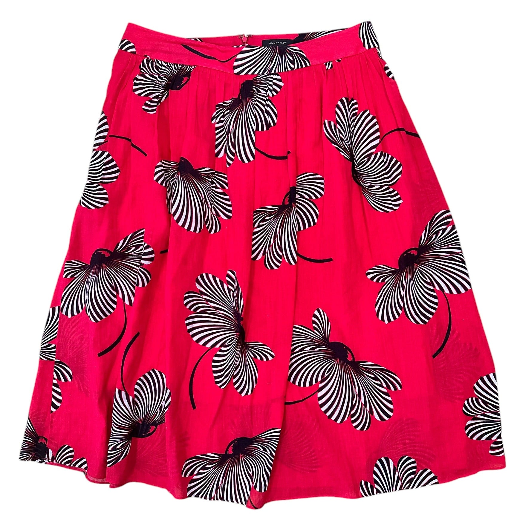Size 14 - Ann Taylor Zebra Poppy Maxi Skirt