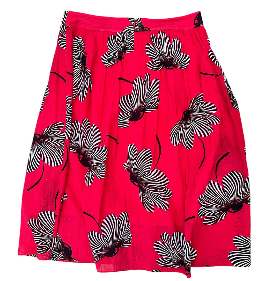 Size 14 - Ann Taylor Zebra Poppy Maxi Skirt