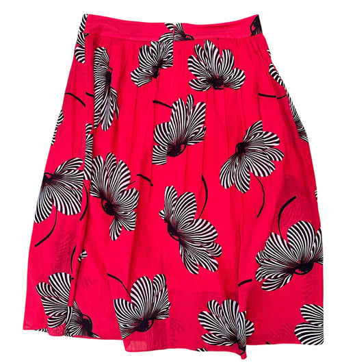 Size 14 - Ann Taylor Zebra Poppy Maxi Skirt