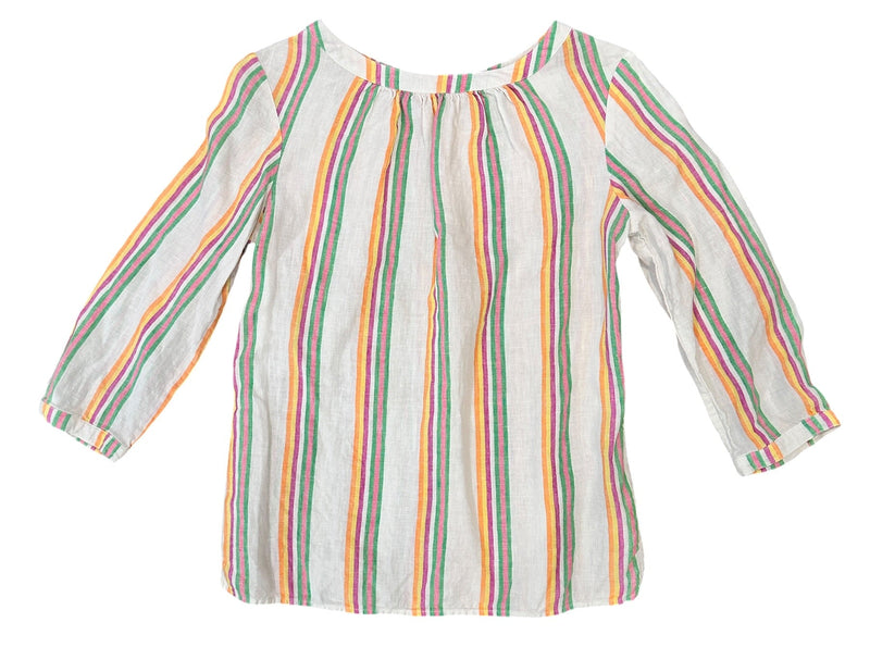Size 4 - Boden Linen Stripe Blouse