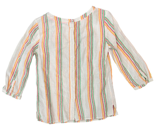 Size 4 - Boden Linen Stripe Blouse