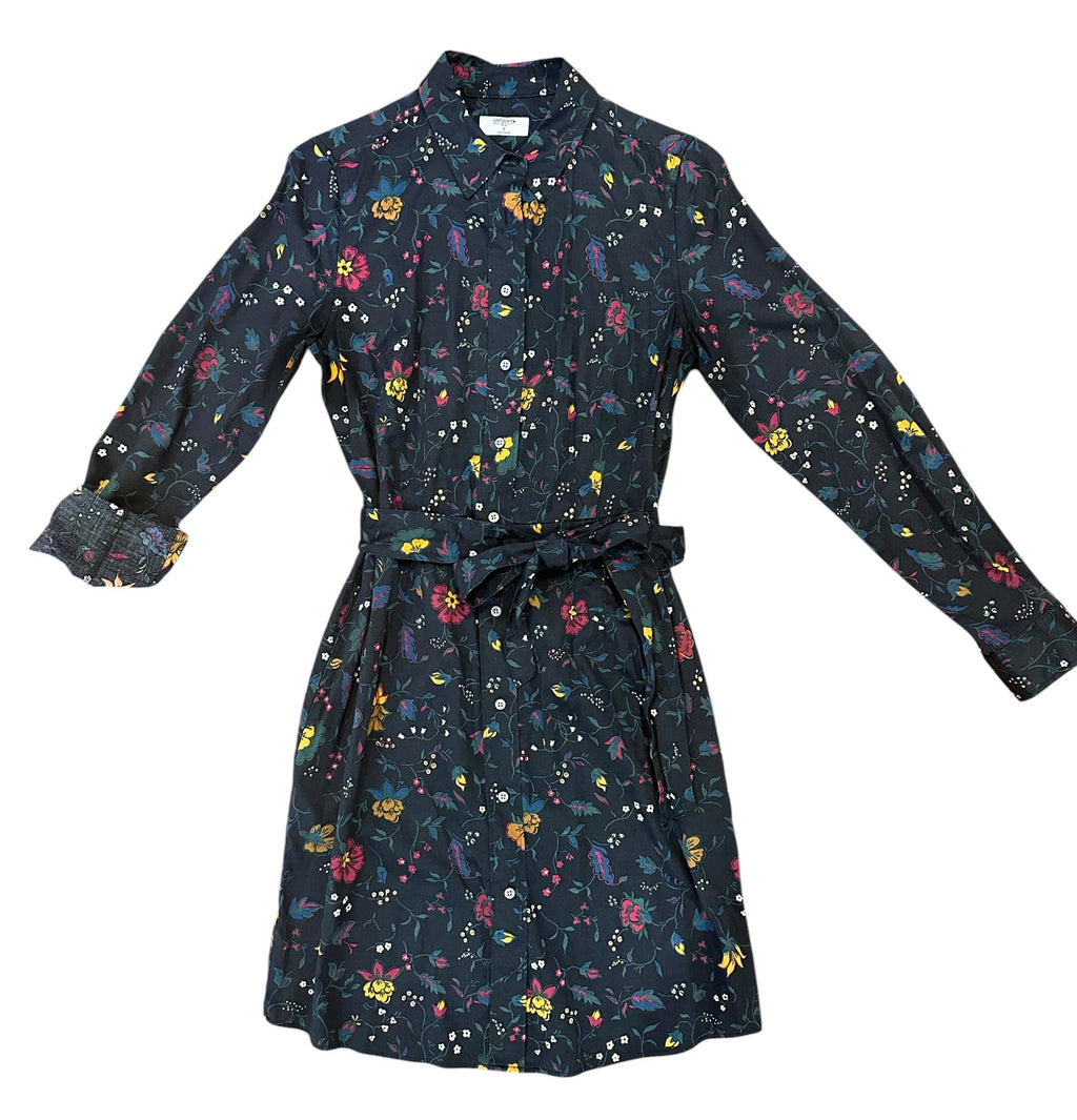 Size 4 - UntuckIt for Her Floral Button Down Blouse Dress with Pockets