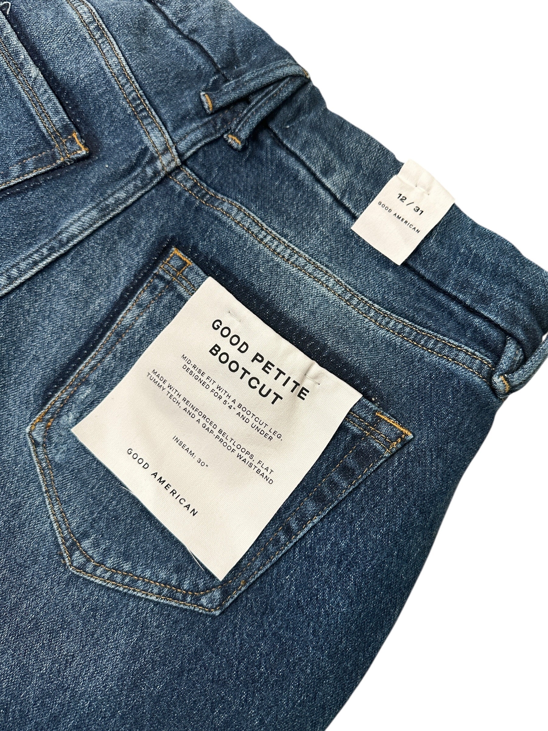 Size 12 - Good American Petite Bootcut Jeans