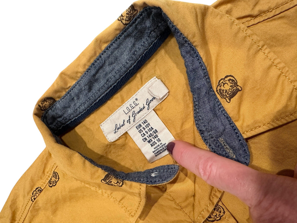 Youth Size 9/10 - H&M L.O.G.G. Long Sleeve Button Down Shirt