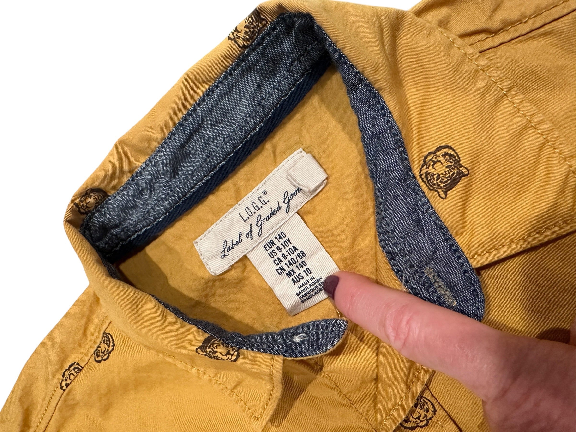 Youth Size 9/10 - H&M L.O.G.G. Long Sleeve Button Down Shirt