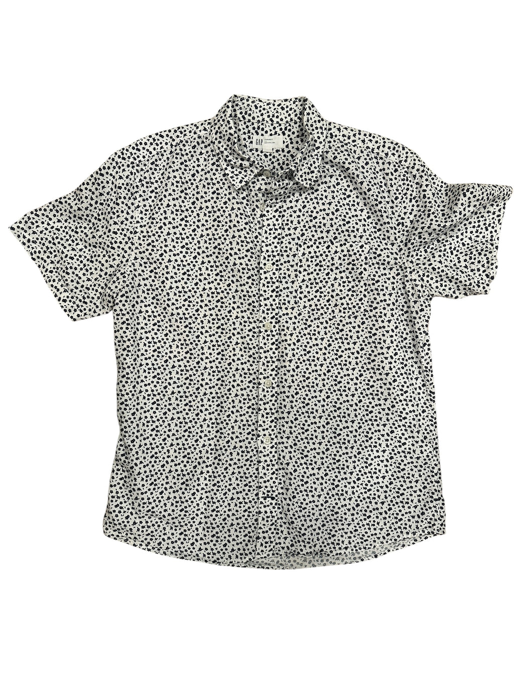 Size Medium - Gap Short Sleeve Linen Shirt