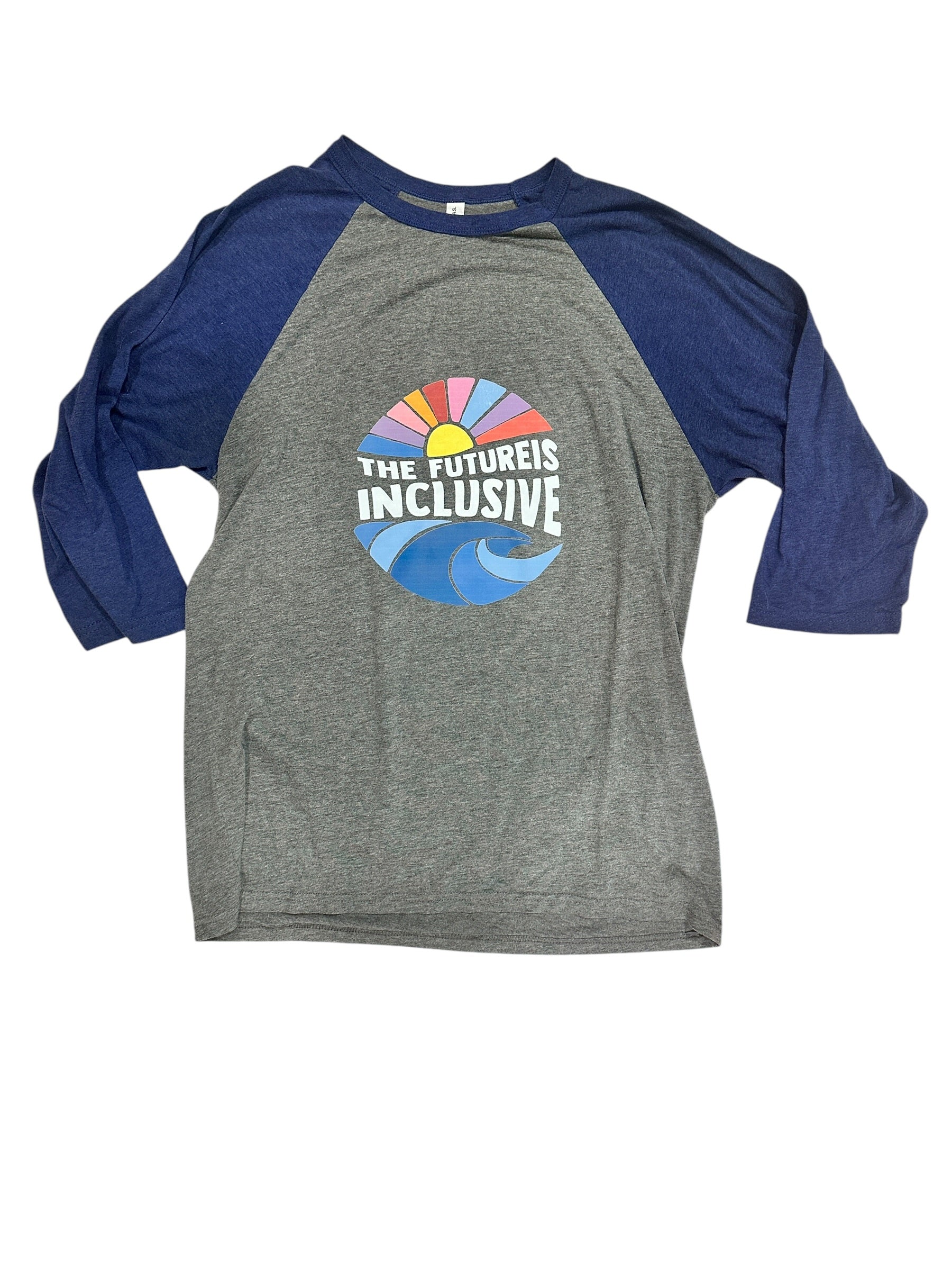 Size Large - The Future is Inclusive 3/4 Length Tee