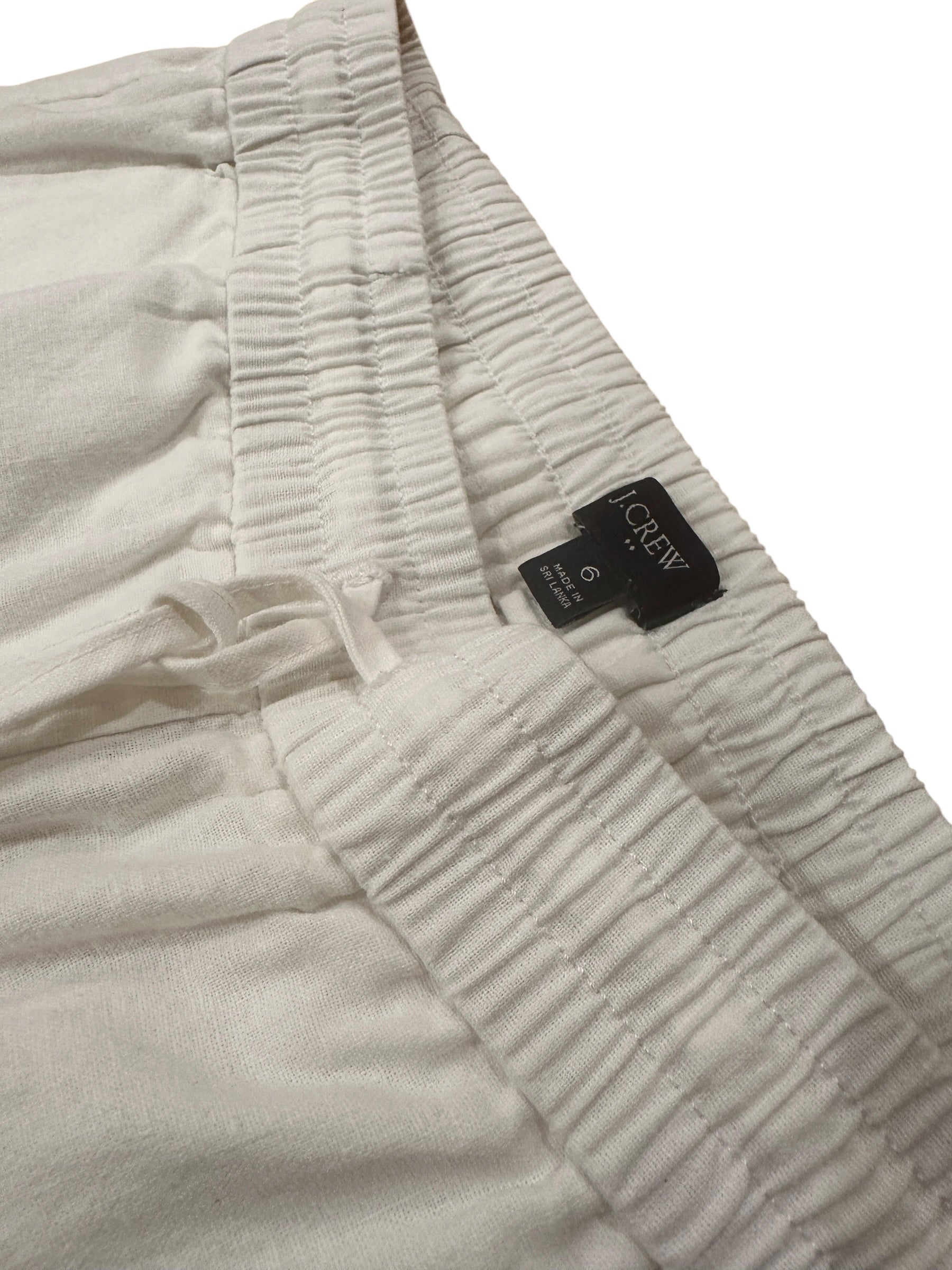 Size 6 - J. Crew White Linen Pants with Pockets