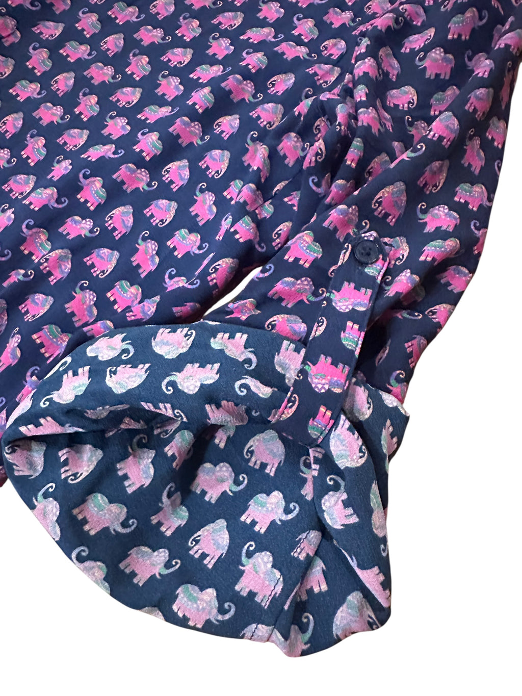 Size 6 - Tori Richard Silk Elephant Tunic Dress with Pockets
