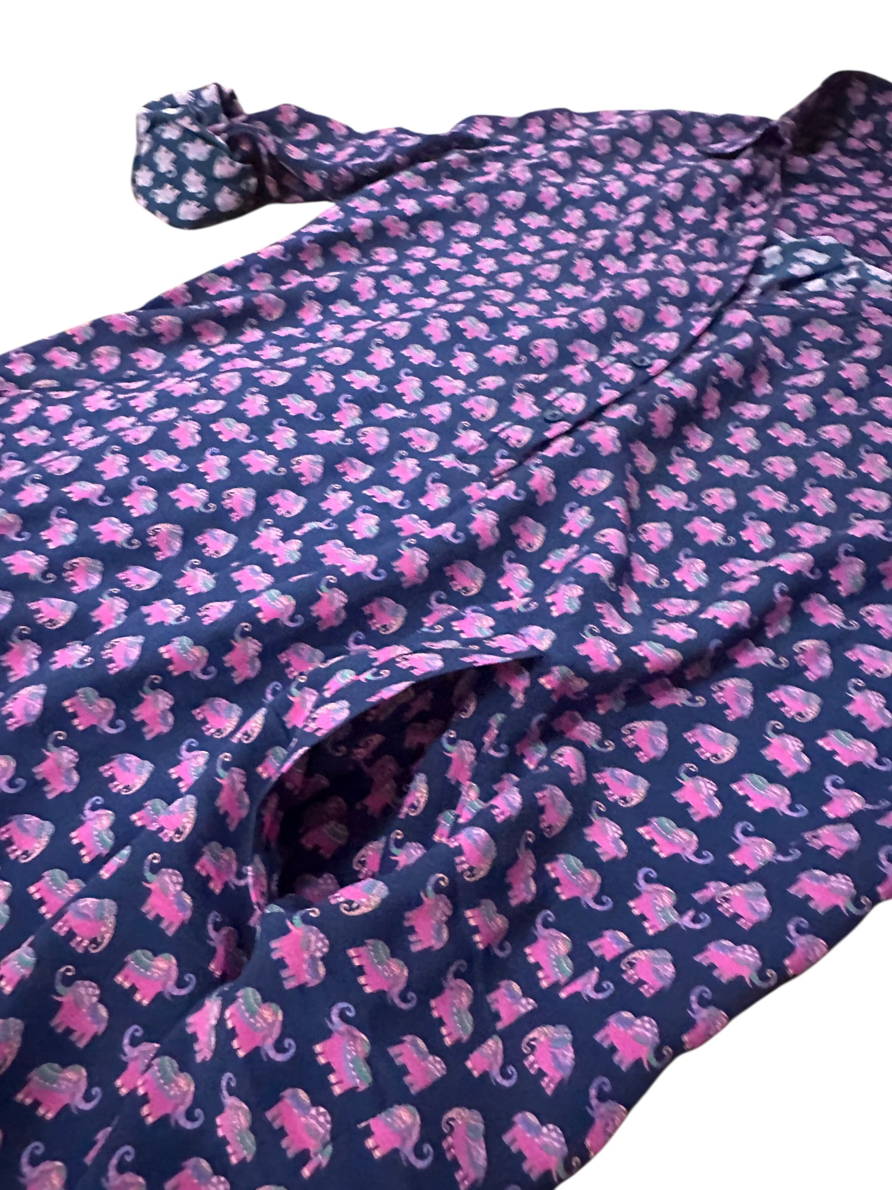 Size 6 - Tori Richard Silk Elephant Tunic Dress with Pockets