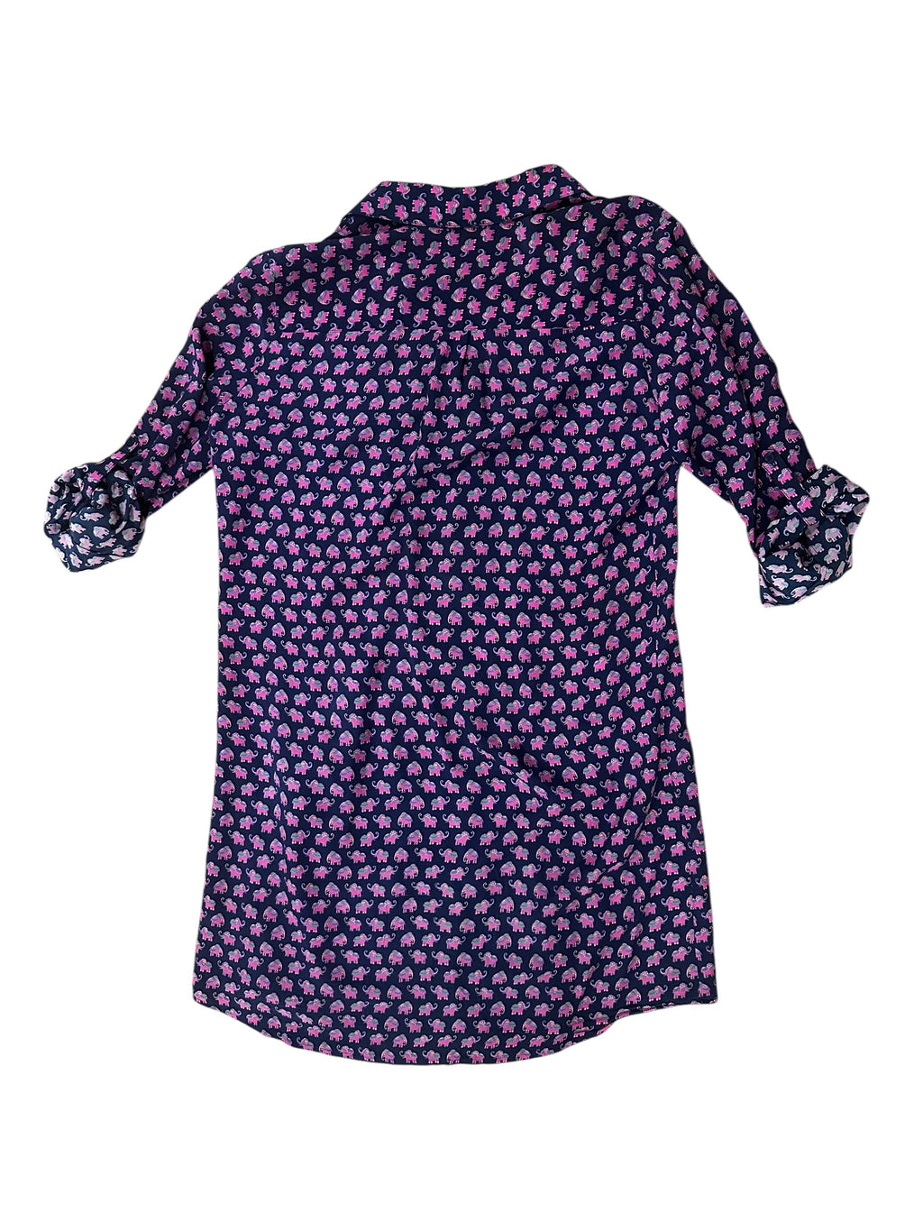 Size 6 - Tori Richard Silk Elephant Tunic Dress with Pockets