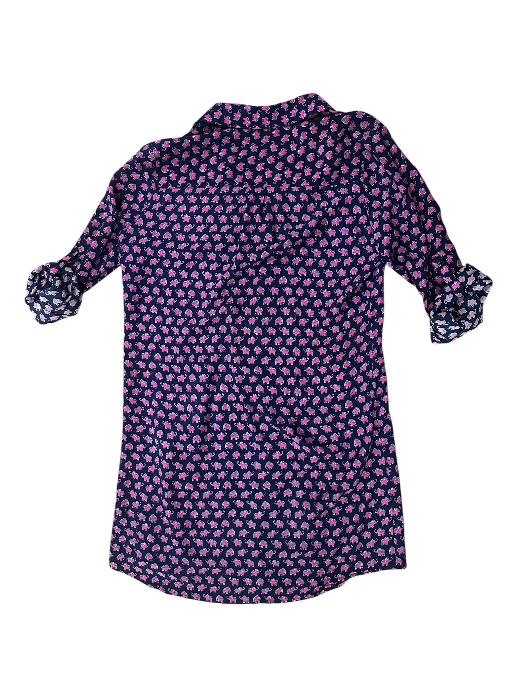 Size 6 - Tori Richard Silk Elephant Tunic Dress with Pockets