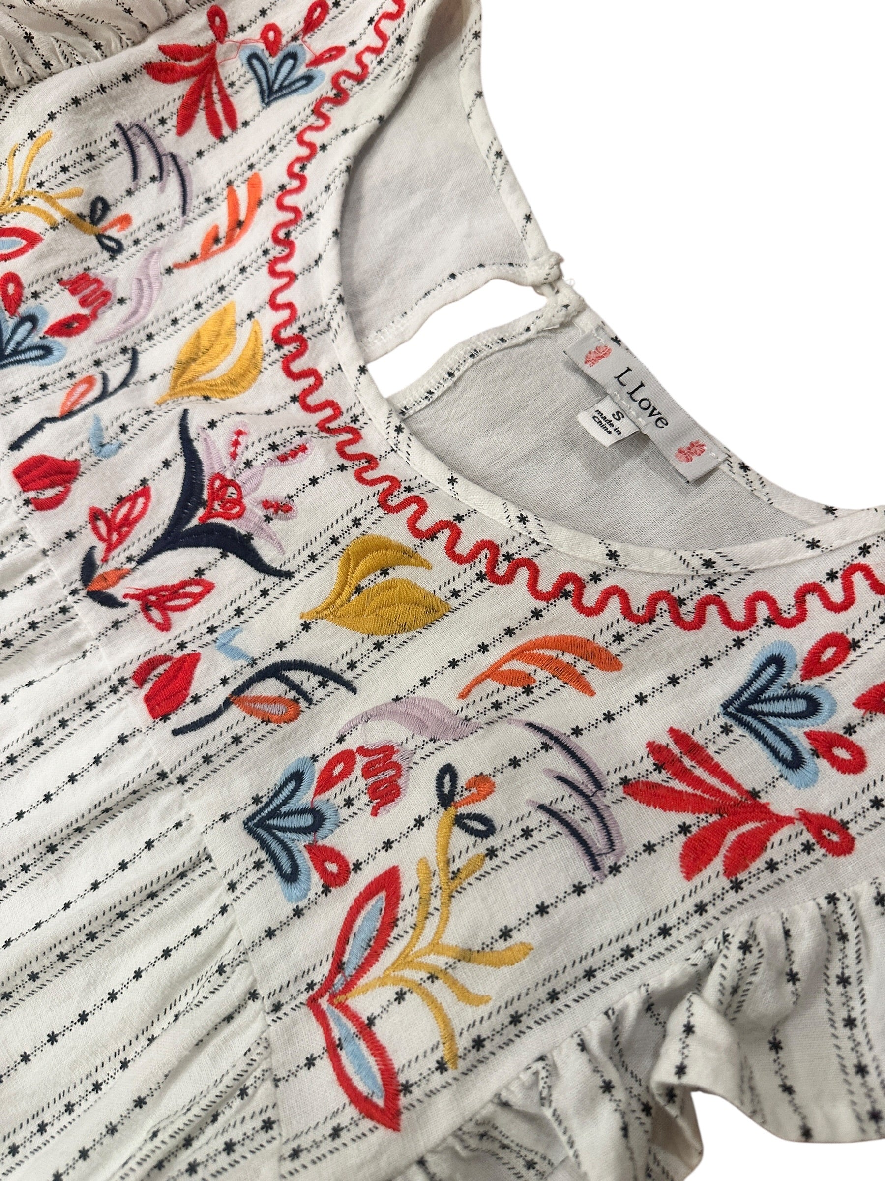Size Small - L. Love Embroidered Dress with Pockets