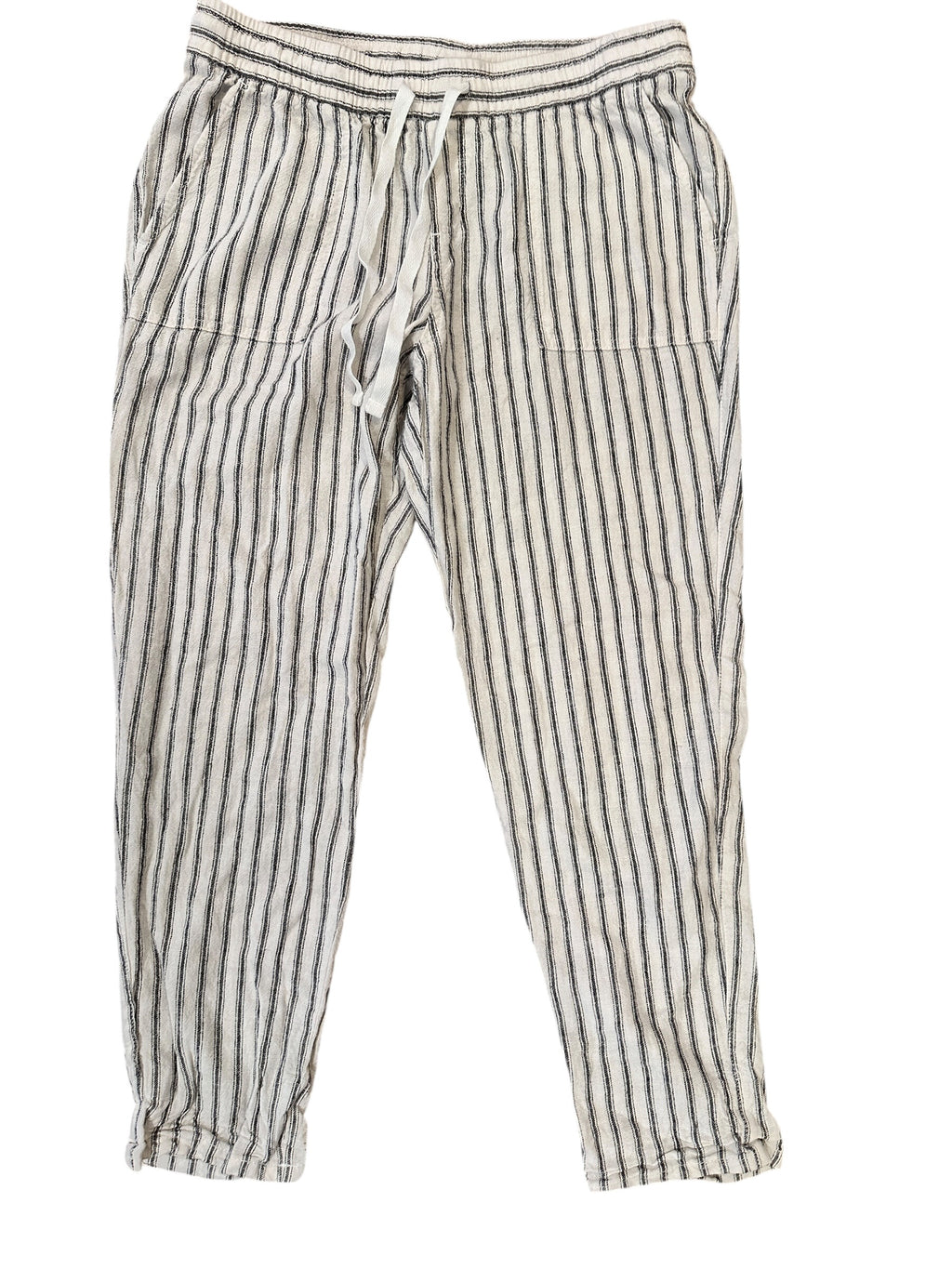 Size Small - Stripe Cotton Pants with Pockets