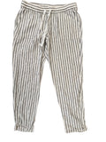 Size Small - Stripe Cotton Pants with Pockets
