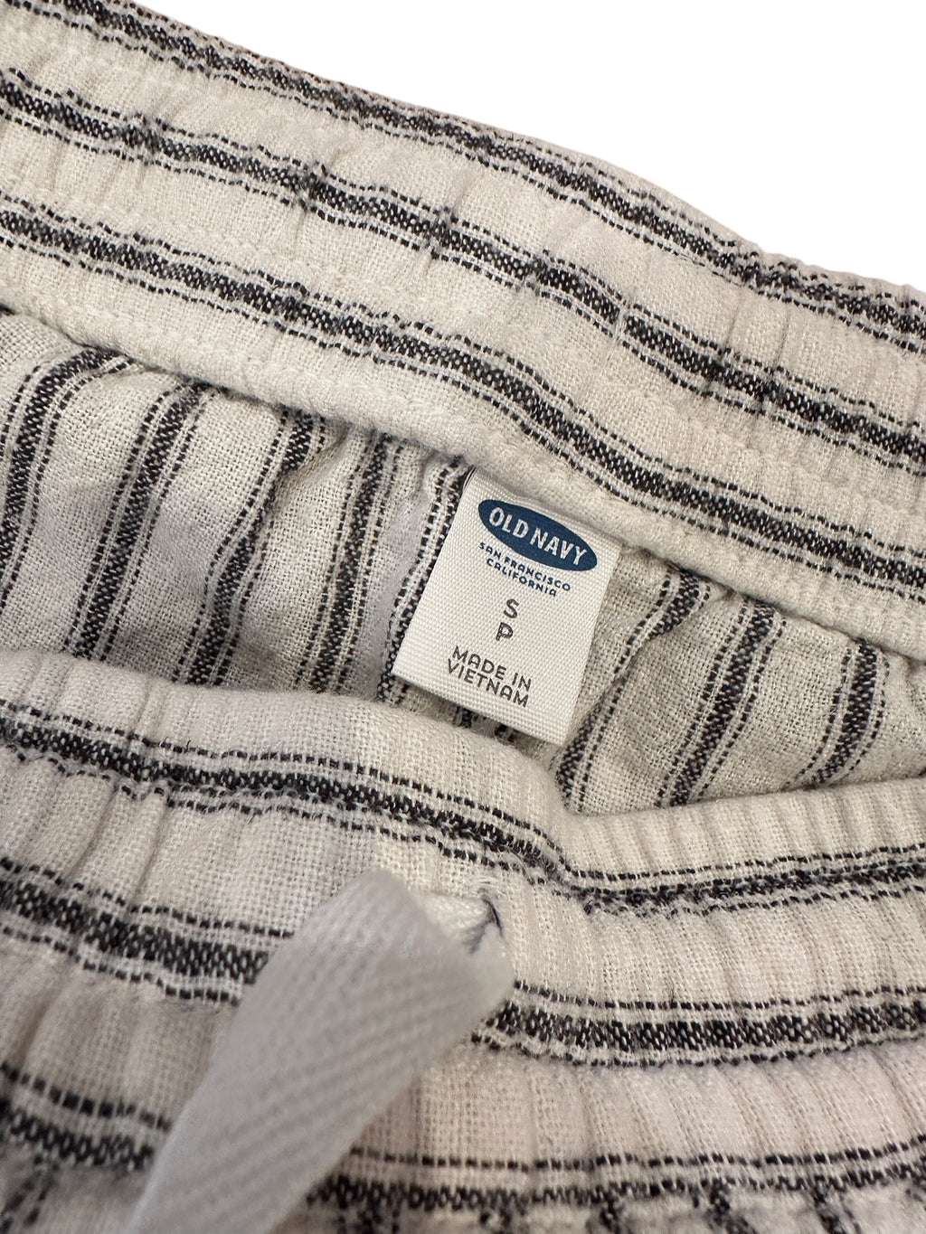 Size Small - Stripe Cotton Pants with Pockets