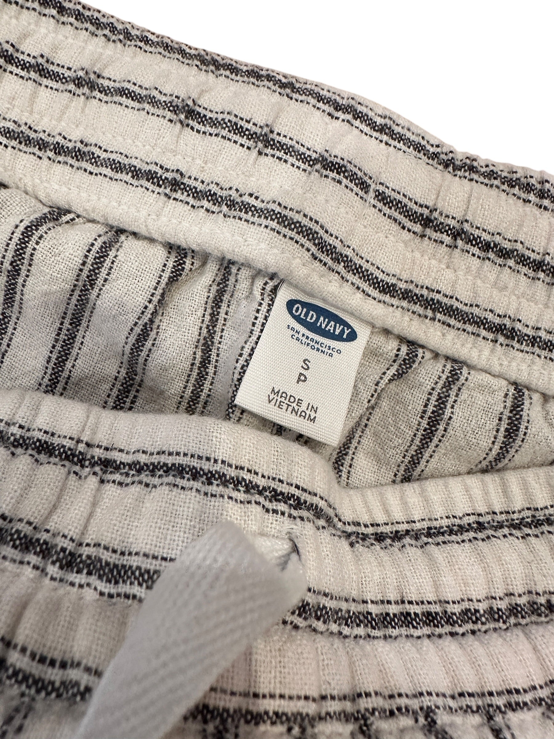 Size Small - Stripe Cotton Pants with Pockets