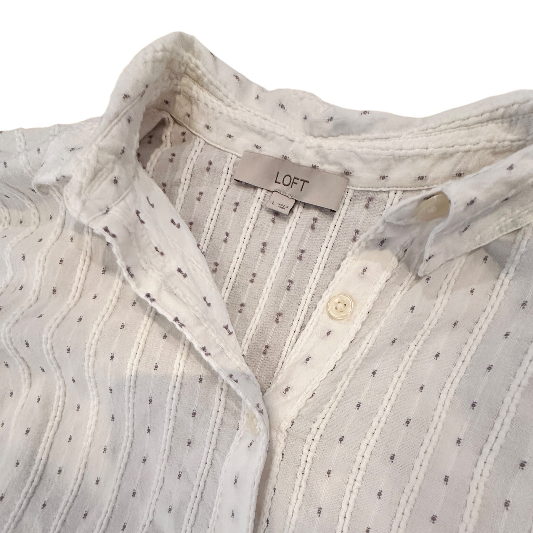 Size Large - LOFT Flowy Buttondown Shirt Dress