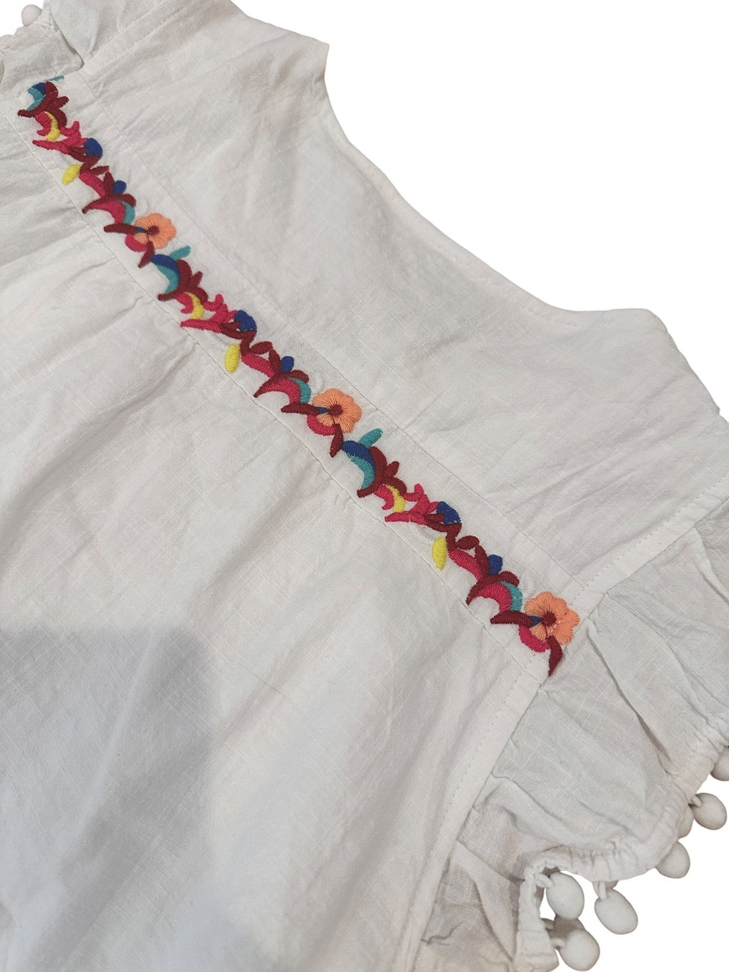 Size Small - Kirundo Linen and Embroidered Dress