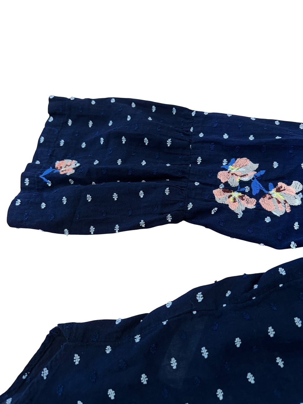 Size Large - LOFT Embroidered Long Sleeve Blouse