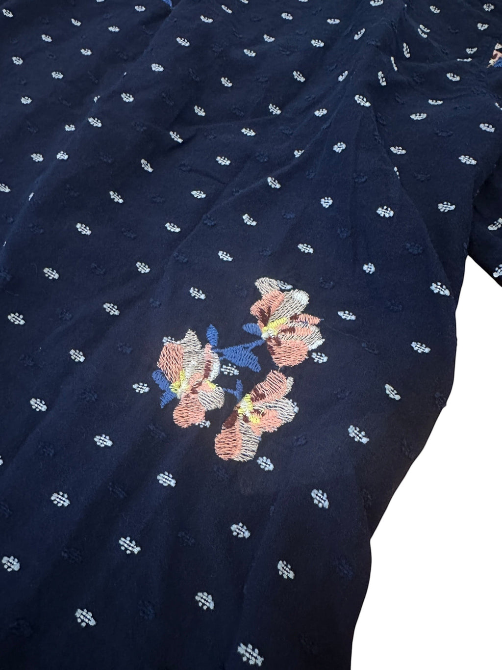 Size Large - LOFT Embroidered Long Sleeve Blouse