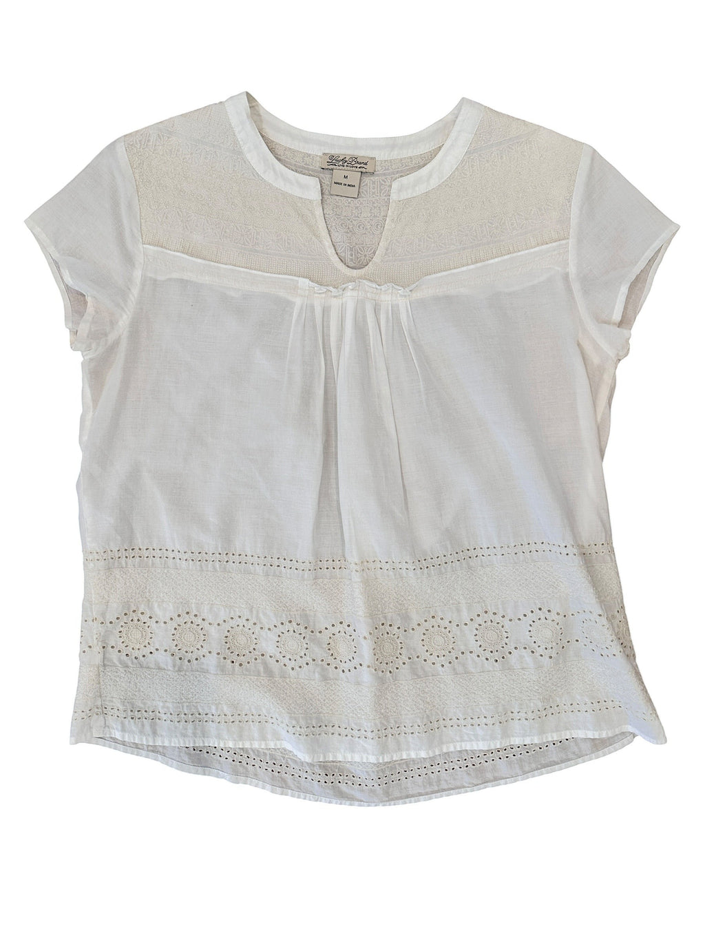Size Medium - Lucky Brand Embroidered Top