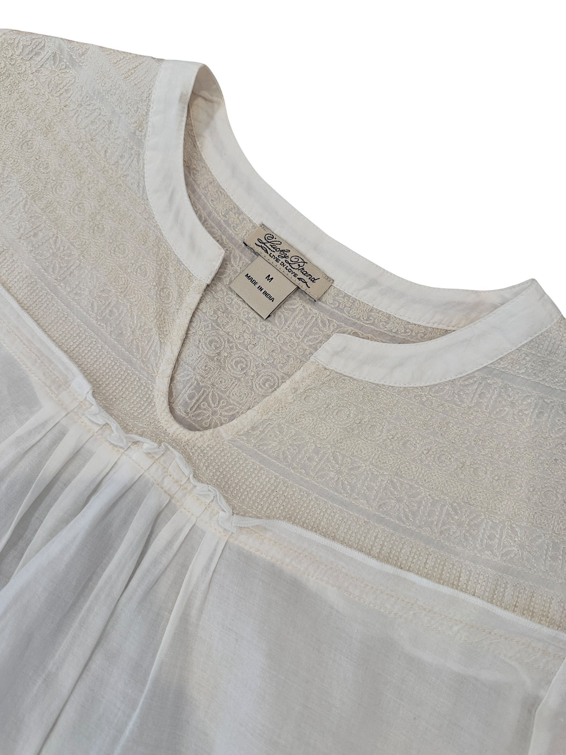 Size Medium - Lucky Brand Embroidered Top