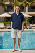 Size Large - Sun Stone Short Sleeve Linen Shirt