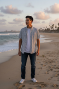 Size Medium - Gap Short Sleeve Linen Shirt