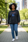 Size XL - No Ice Please, Dotted Sweatshirt - Upcycled
